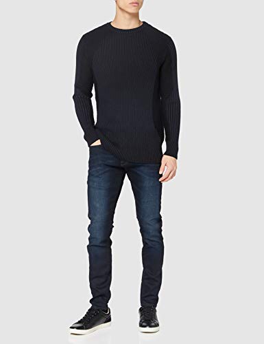 G-STAR RAW Plated 3D Biker Sudadera, Sartho C259-8926-Casco de Esquí, Color Azul Y Negro, S para Hombre