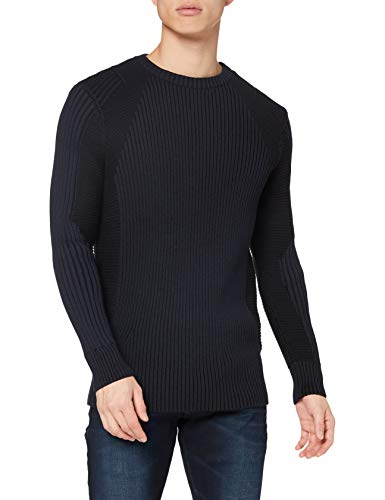 G-STAR RAW Plated 3D Biker Sudadera, Sartho C259-8926-Casco de Esquí, Color Azul Y Negro, S para Hombre