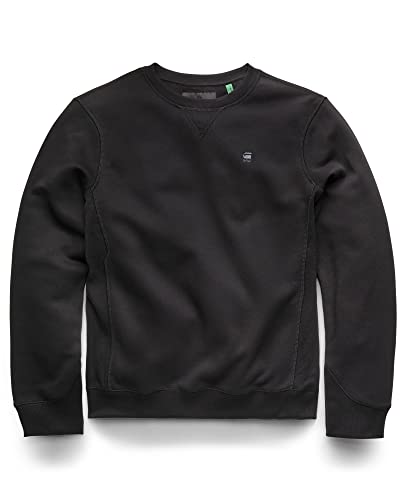 G-STAR RAW Premium core r sw ls, Pullover, para Hombre, Negro (dk black), L