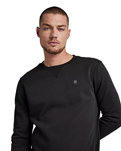 G-STAR RAW Premium core r sw ls, Pullover, para Hombre, Negro (dk black), L