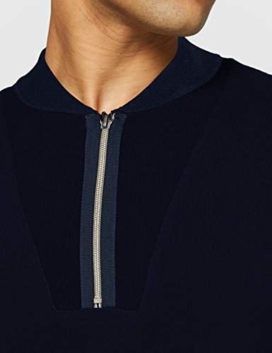 G-STAR RAW Sleeve Pocket Half Zip Chaleco de Sudadera, Sartho C707-8926-Casco de Esquí, Color Azul Y Negro, M para Hombre