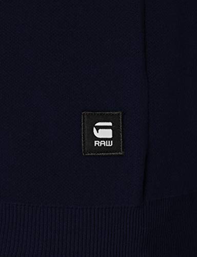 G-STAR RAW Sleeve Pocket Half Zip Chaleco de Sudadera, Sartho C707-8926-Casco de Esquí, Color Azul Y Negro, M para Hombre