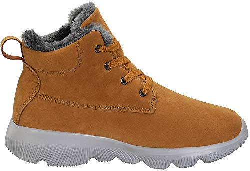 Gaatpot Unisex Adulto Botas de Nieve Invierno Cálidas y Cómodas Fur Forro Aire Libre Botas Forradas de Nieve Botines Negro 43EU