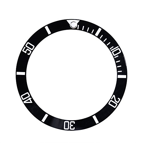 GAESHOW 4 colores nuevo reloj de cerámica reloj de pulsera bisel insertar bucle piezas de repuesto reloj bisel(Black)