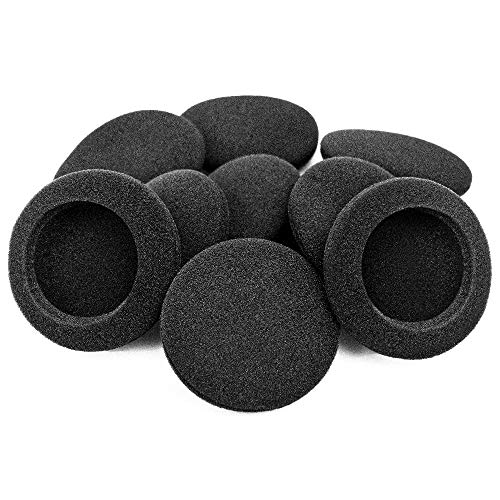 Ganbary Almohadillas Auriculares, Reemplazo Cojines Auriculares para Mayorías de Auriculares, Negro, 5 Pares, 50mm, Negro