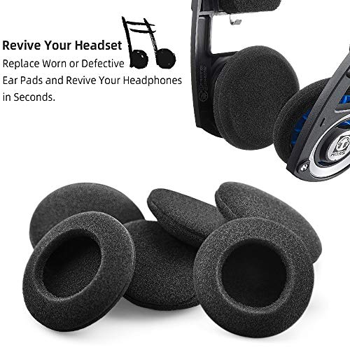 Ganbary Almohadillas Auriculares, Reemplazo Cojines Auriculares para Mayorías de Auriculares, Negro, 5 Pares, 50mm, Negro