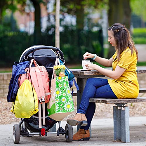 Ganchos Carro Bebé de Baby Uma - para Colgar tus Bolsas de Compra, Bolso o Cambiador en el Manillar de la Sillita, Cochecito o Carrito Bebé. Pack de 2. Ajuste Universal (Negro)