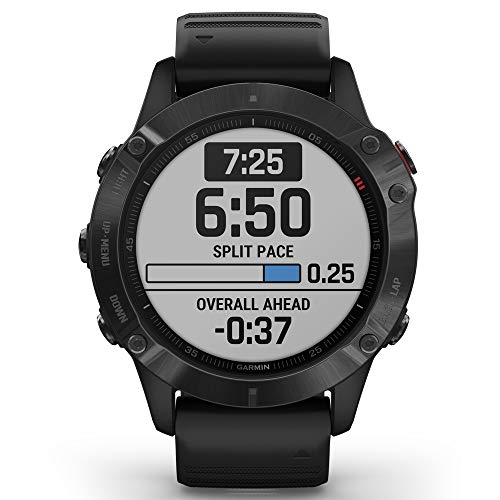 Garmin 010-02158-01 Fenix 6 PRO Multisport GPS Smartwatch Black with Black Band Bundle with Tech Smart USA Fitness and Wellness Suite Includes Altair Weyv, Yoga Vibes and Daily Burn