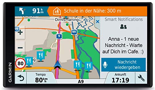 Garmin DriveSmart 61LMT-D 6.95 Inch Sat Nav with Lifetime Map Updates for UK, Ireland and Full Europe, Digital Traffic and Built-In Wi-Fi, Black (Reacondicionado Certificado)