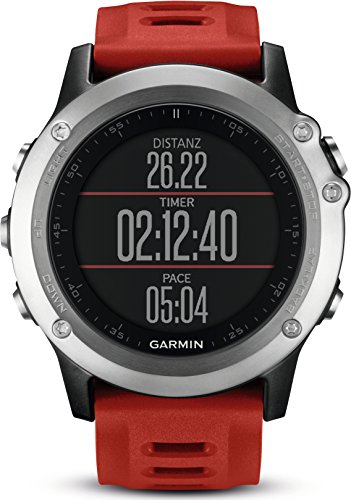 Garmin Fénix 3 - Reloj estándar Multideporte con GPS diseñado para Resistir, Color Rojo (Reacondicionado)