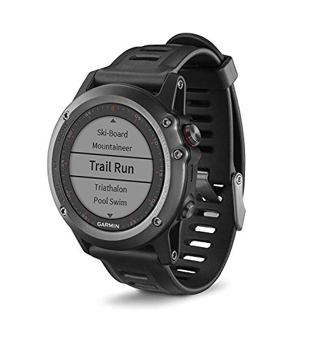 Garmin Fénix 3 - Reloj multideporte con GPS, Pantalla 1.2", sin sensor de frecuencia cardiaca, Gris/Negro