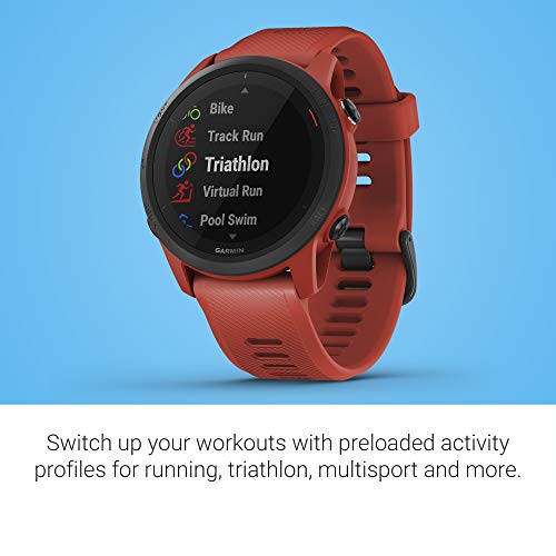 Garmin Forerunner 745, GPS Running Watch, Detailed Training Stats and On-Device Workouts, Essential Smartwatch Functions, Red