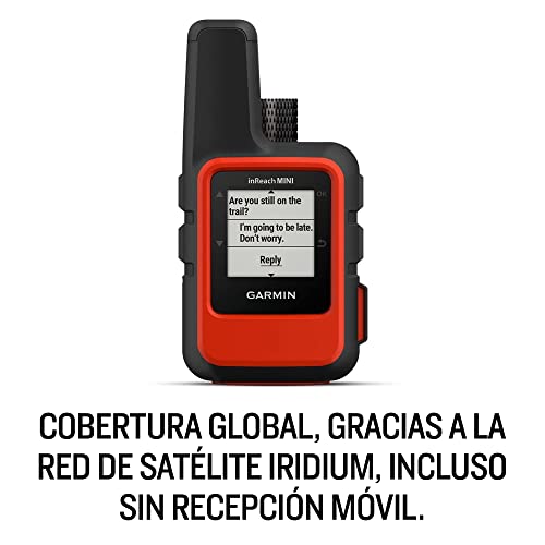 Garmin inReach Mini, Dispositivo de comunicación por satélite ligero y compacto con GPS, Naranja