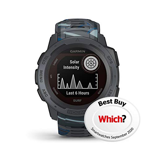 Garmin Instinct Solar Surf, Reloj GPS resistente con carga solar - Pipeline