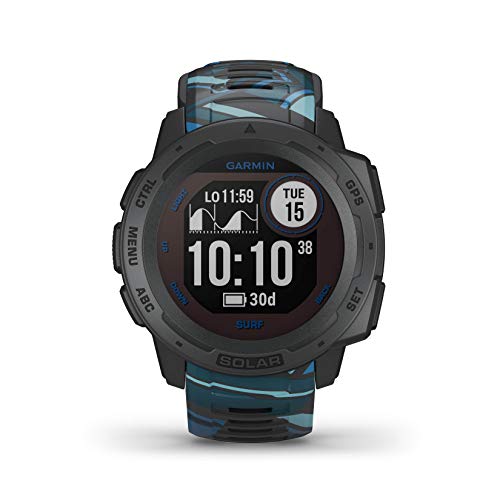 Garmin Instinct Solar Surf, Reloj GPS resistente con carga solar - Pipeline