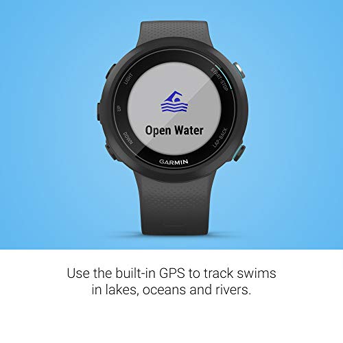 Garmin Swim 2, GPS Swimming Smartwatch for Pool and Open Water, Underwater Heart Rate, Records Distance, Pace, Stroke Count and Type, Slate Gray