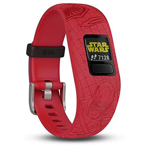 Garmin Vivofit Junior 2 - Lado Oscuro 010-01909-1B - Pulsera de Actividad para Niños, Ajustable, Color Rojo, Talla Única