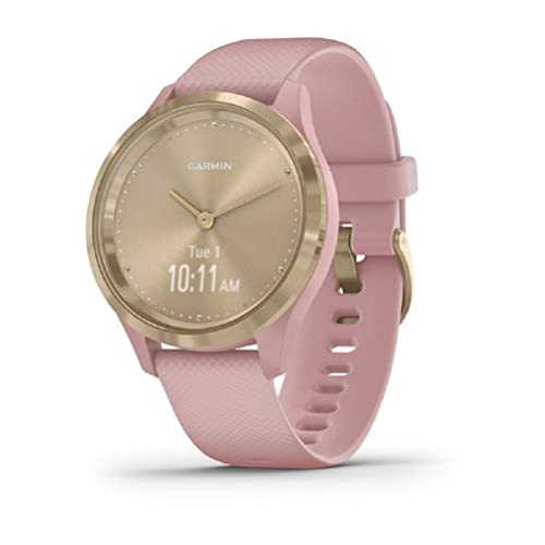 Garmin vívomove 3S, Smartwatch híbrido con pantalla oculta 39 mm, Light Gold y Rosa