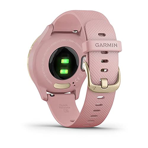 Garmin vívomove 3S, Smartwatch híbrido con pantalla oculta 39 mm, Light Gold y Rosa