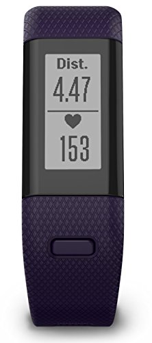 Garmin Vívosmart HR+ - Pulsera de actividad con GPS, color Morado, Regular