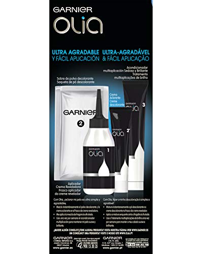Garnier Olia, Decolorante Permanente sin Amoniaco con Aceites Florales de Origen Natural, Decolorante D+++, Decolorante Pelo Profesional, Rubio Luminoso, Aclarado 8 Tonos