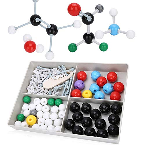 Garosa Kit de Modelo de química Molecular de 125 Piezas, Modelo 54x Atom, Llave de Enlace 70x, Herramienta de Apertura de Llave 1x