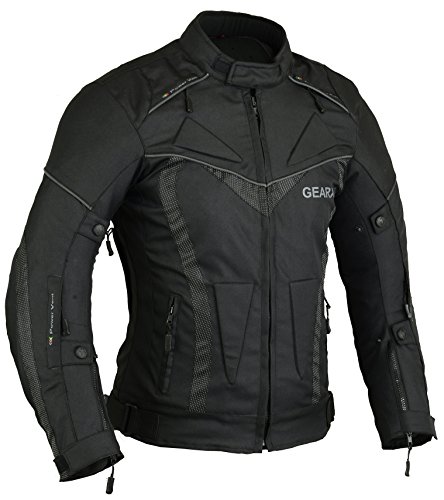 GearX BorneAir Chaqueta de protección de Moto Impermeable con ventilación, XL