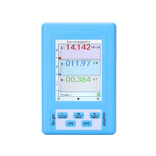 Geevorks 3-en-1Detector de Radiación Electromagnética Portátil de Mano BR-9A de Alta Precisión Probador de Radiación Electromagnética de Tipo Semifuncional Profesional