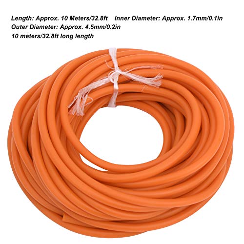 Gegong Slingshot Latex Tube, 32,8 Fuß Latex Tube Cuerda elástica 1,7 mm ID / 4,5 mm OD für Slingshot Catapult Outdoor Hunting Fitness (Arancio)