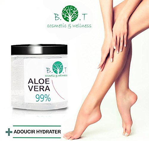 Gel de Aloe Vera 100% Puro & Ecológico. TRIPLE ACCIÓN: Nutritivo, Reparador & Protector de la Piel (Cara & Cuerpo). Hidratante del Cabello & Barba. 100% Natural, Puro & Ecológico - 200 ml