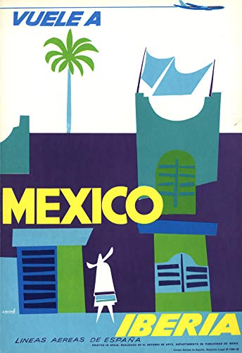 Générique Póster de Mexico México Iberia, Formato 50 x 70 cm sobre Papel 300 g
