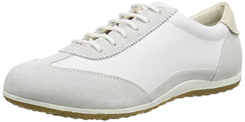 Geox D VEGA A Zapatillas Mujer, Blanco (Off White And White C1209), 39 EU