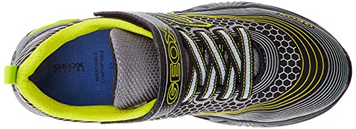 GEOX Junior Boy J ASSISTER BOY SNEAKERS BLACK/LIME_31EU