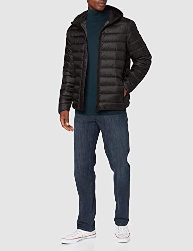 Geox M Dennie Hood JKT (M Chaqueta Acolchada, Black/Iron, 52 para Hombre