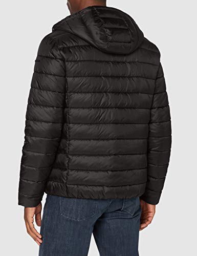 Geox M Dennie Hood JKT (M Chaqueta Acolchada, Black/Iron, 52 para Hombre