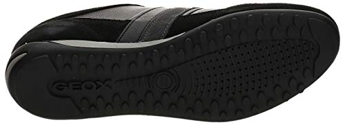 Geox U Wells C - Zapatillas Hombre, Negro (Black Dk Jeans), 39 EU, Par