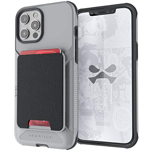 Ghostek Exec Magnetic Wallet Designed for iPhone 12 Case and iPhone12 Pro Cardholder Pocket with Built-in Magnet That's Perfect for Car Mounts 2020 iPhone12 5G and iPhone 12 Pro 5G (6.1 Inch) (Gray)