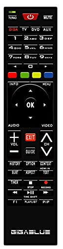 GigaBlue Remotecontrol Standard V2 - Mando a Distancia Universal, Color Negro