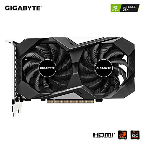 Gigabyte Technology GVN1656WO4-00-10 - Tarjeta gráfica GTX 1656 D6 Windforce OC 4 GB, GVN1656WO4-00-10, Negro