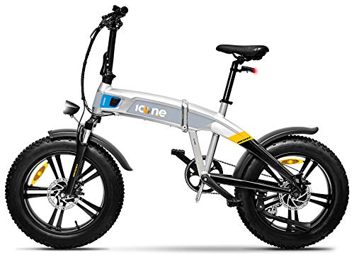 giordanoshop Fat-Bike - Bicicleta eléctrica plegable con pedaleo asistido 20" 250 W Icon.E iDesert X5 Stardust Silver