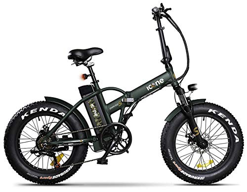 giordanoshop Green, Icon.e - Bicicleta eléctrica Plegable AllRoad Plus 250 W Marines Unisex Adulto, no Talla