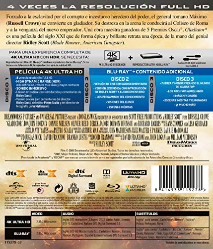 Gladiator (4K UHD + BD + BD Extras) [Blu-ray]