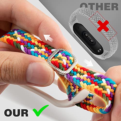 Gofl Correa para Xiaomi Mi Band 6/6 NFC/Xiaomi Mi Band 5,Nylon Correa de Repuesto para Xiaomi Mi Band 4,Trenzadas Elásticas Pulsera de Reemplazo para Xiaomi Mi Smart Band 6/Mi Band 5 /Mi Band 4/3