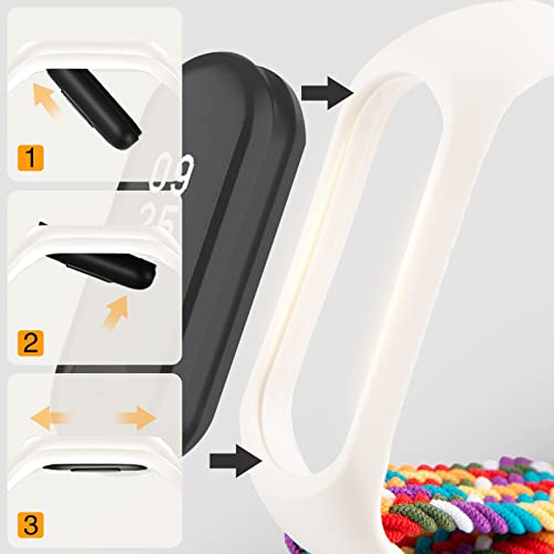 Gofl Correa para Xiaomi Mi Band 6/6 NFC/Xiaomi Mi Band 5,Nylon Correa de Repuesto para Xiaomi Mi Band 4,Trenzadas Elásticas Pulsera de Reemplazo para Xiaomi Mi Smart Band 6/Mi Band 5 /Mi Band 4/3