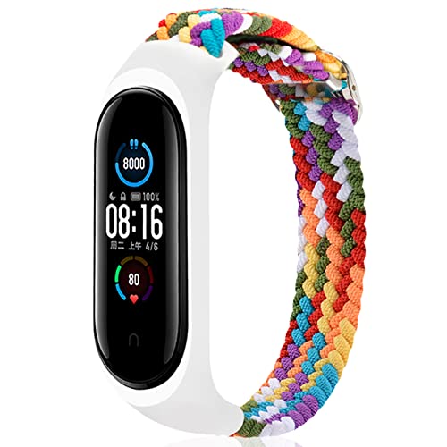 Gofl Correa para Xiaomi Mi Band 6/6 NFC/Xiaomi Mi Band 5,Nylon Correa de Repuesto para Xiaomi Mi Band 4,Trenzadas Elásticas Pulsera de Reemplazo para Xiaomi Mi Smart Band 6/Mi Band 5 /Mi Band 4/3