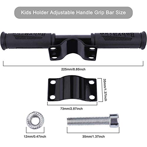 Goldmiky Scooter Manillar para niños Barra de Agarre Ajustable Holder Seguro Kids Barandilla para Xiaomi M365 Scooter (Negro) …