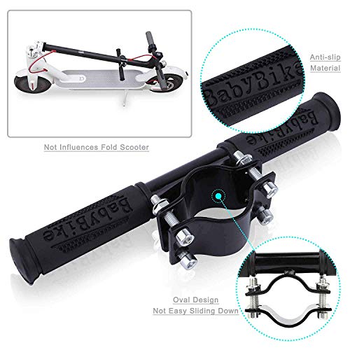 Goldmiky Scooter Manillar para niños Barra de Agarre Ajustable Holder Seguro Kids Barandilla para Xiaomi M365 Scooter (Negro) …