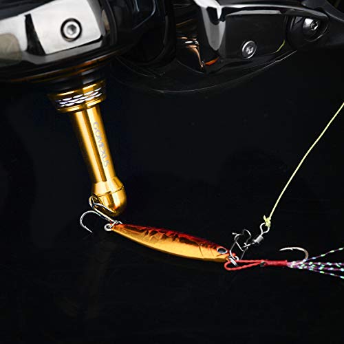 GOMEXUS 42mm Aluminio Soporte de Carrete de Pesca para Shimano Stella FJ Twinpower FD Daiwa Certate LT Luvias Airity LT Protección de Carrete Giratorio, Reel Stand para Carrete de Pesca