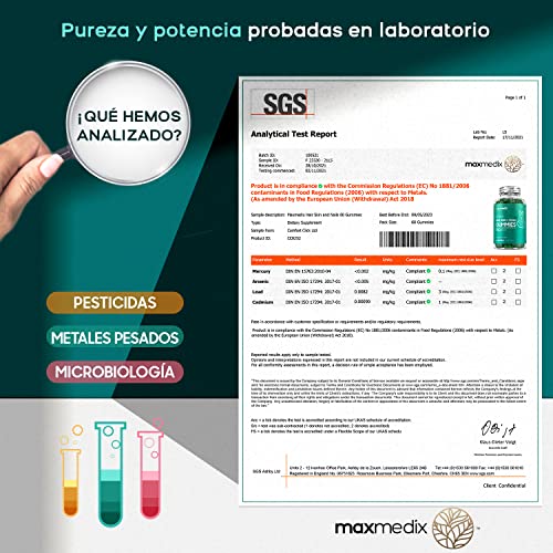 Gominolas De Biotina 5000 mcg Alta Dosis 60 Unidades - Para Crecimiento Cabello, Piel y Uñas, Suplemento con Biotina, Zinc, Ácido Fólico, Vitamina C, A,Vitamina B12, B6, Sabor Arándano y Frambuesa