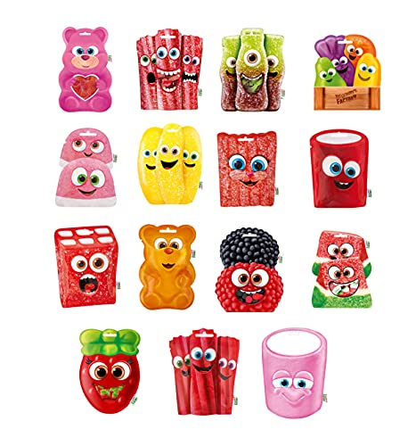 Gommy's Factory Surtido De Gominolas Bolsas - Chuches Dulces De Varios Sabores Golosinas De Distintos Tipos Moras, Ladrillos, Regaliz, Palotes, Ositos, Mini Lenguas, Mexcla De Frutas, 15 Unidades